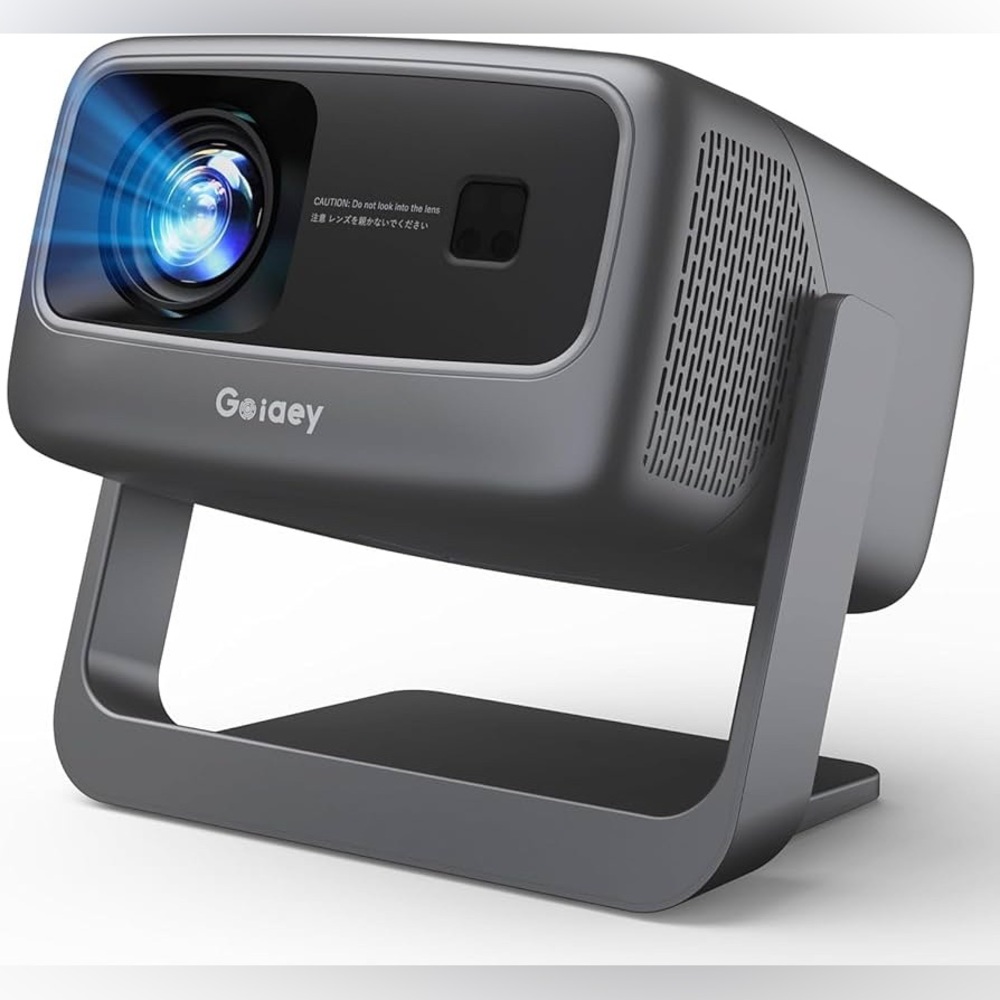 [2000 ANSI/ Official Apps/50W Audio] Outdoor 4K Projector with WiFi and Bluetoo